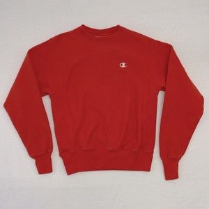 Vintage Champion Reverse Weave Sweatshirt Crewneck Size XS Orange/Red
